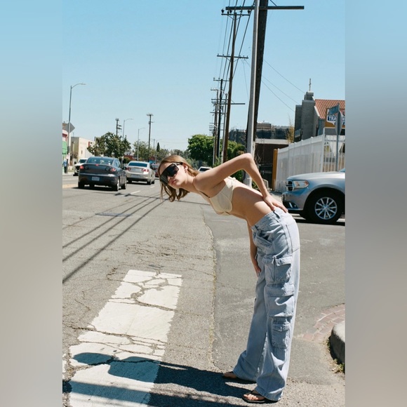 Zara Mid-Rise Baggy Cargo Jeans size 4 and size 6 Both NWT - Picture 10 of 11